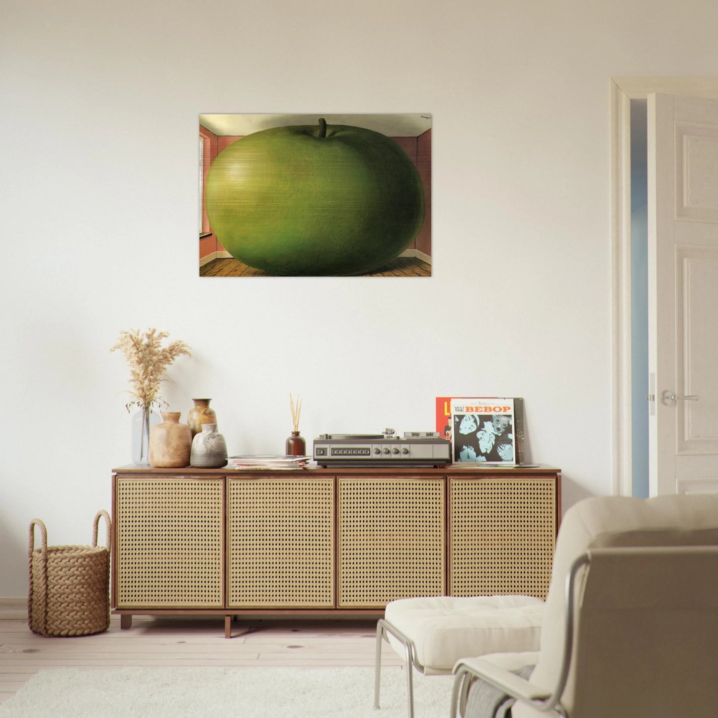 THE LISTENING ROOM 1952 - Rene Magritte Brushed Aluminum Print - 70x100 cm / 28x40 inches | Rene Magritte Aluminum Print | Rene Magritte Prints