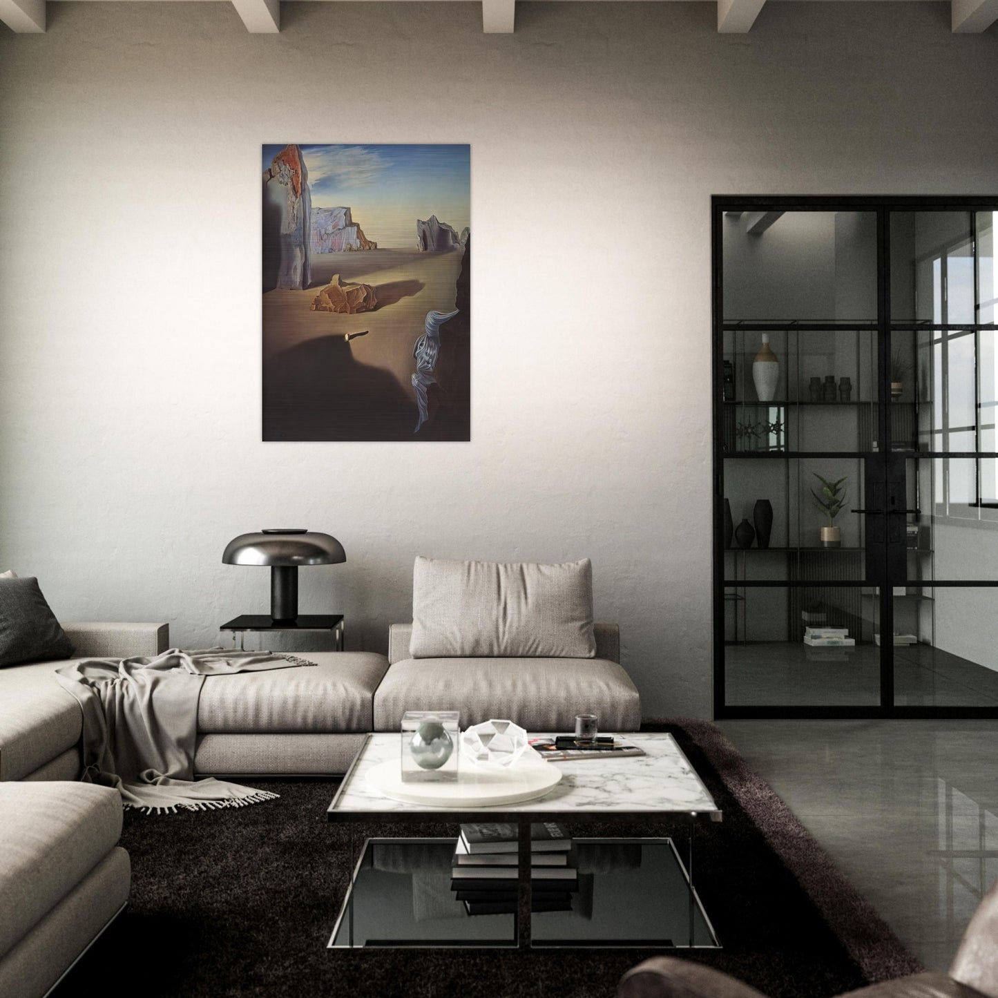 SHADES OF NIGHT DESCENDING - Salvador Dali Brushed Aluminum Print - 70x100 cm / 28x40 inches | Salvador Dali Aluminum Print | Salvador Dali Prints