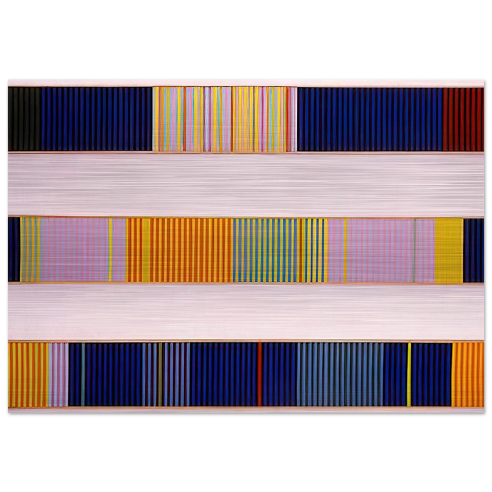 Triple Jump - 1962 - Gene Davis Brushed Aluminum Print - 70x100 cm / 28x40 inches | Gene Davis Aluminum Print | Gene Davis Prints