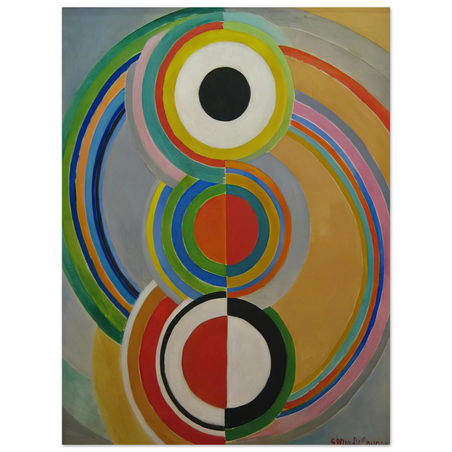 Sonia Delaunay - RYTHME 1  75x100 cm / 30x40inches Fine Art Poster