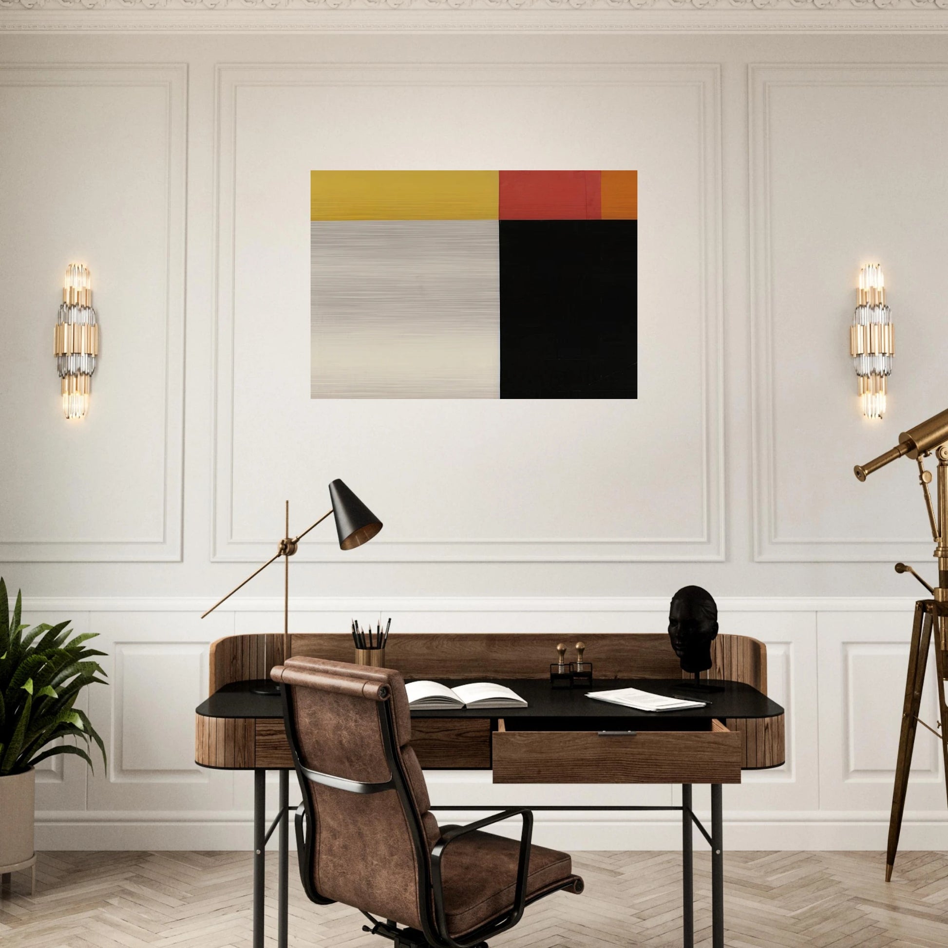 Study for Tiger - Ellsworth Kelly Brushed Aluminum Print - 70x100 cm / 28x40 inches | Ellsworth Kelly Aluminum Print | Ellsworth Kelly Prints