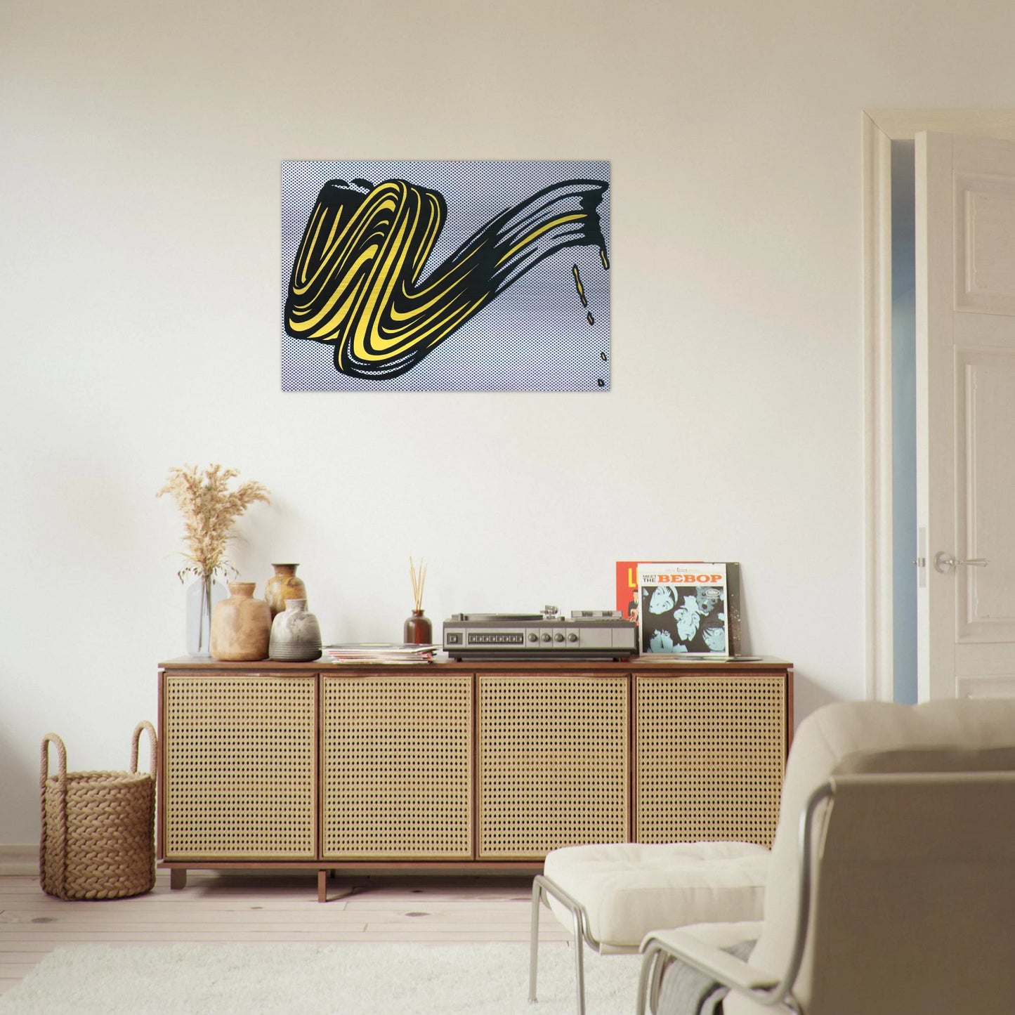 BRUSHSTROKE 1965 0 - Roy Lichtenstein Brushed Aluminum Print - 70x100 cm / 28x40 inches | Roy Lichtenstein Aluminum Print | Roy Lichtenstein Prints