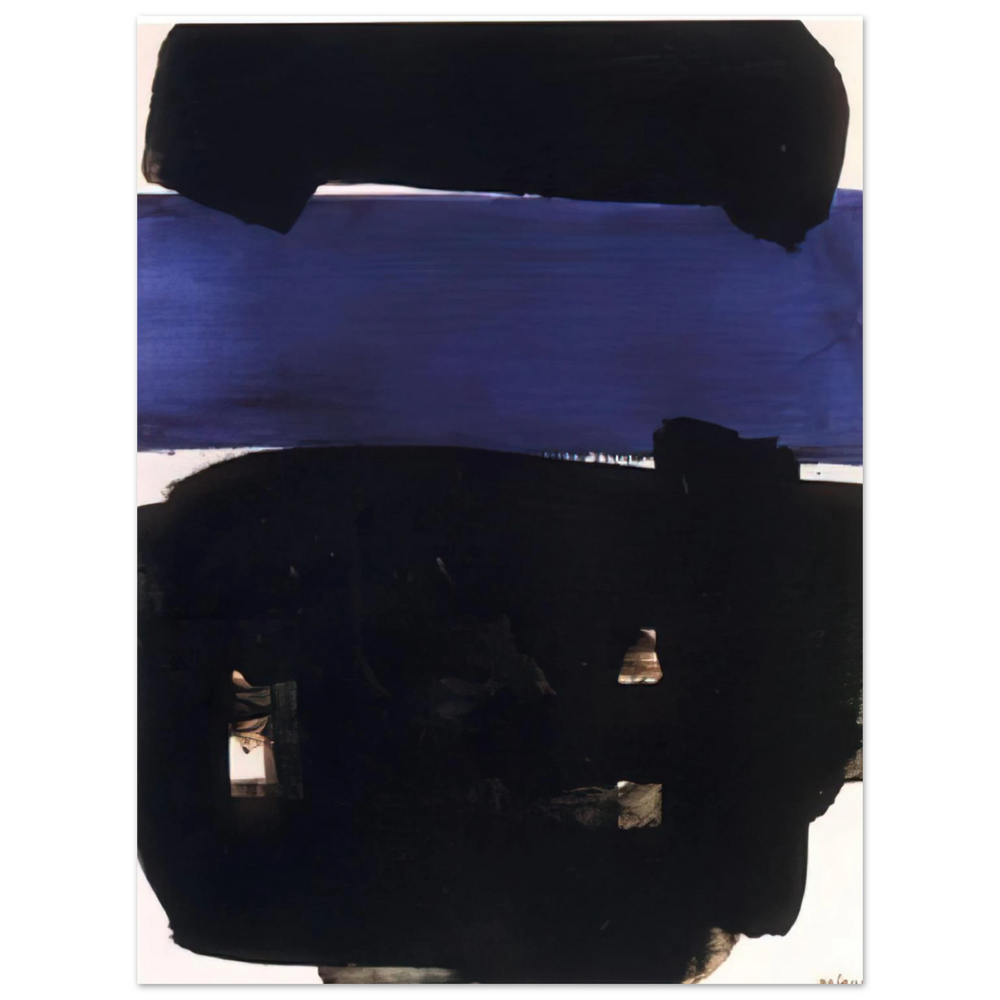 Pierre Soulages - Peinture 23 Mai 1969 - 1969  75x100 cm / 30x40inches Fine Art Poster