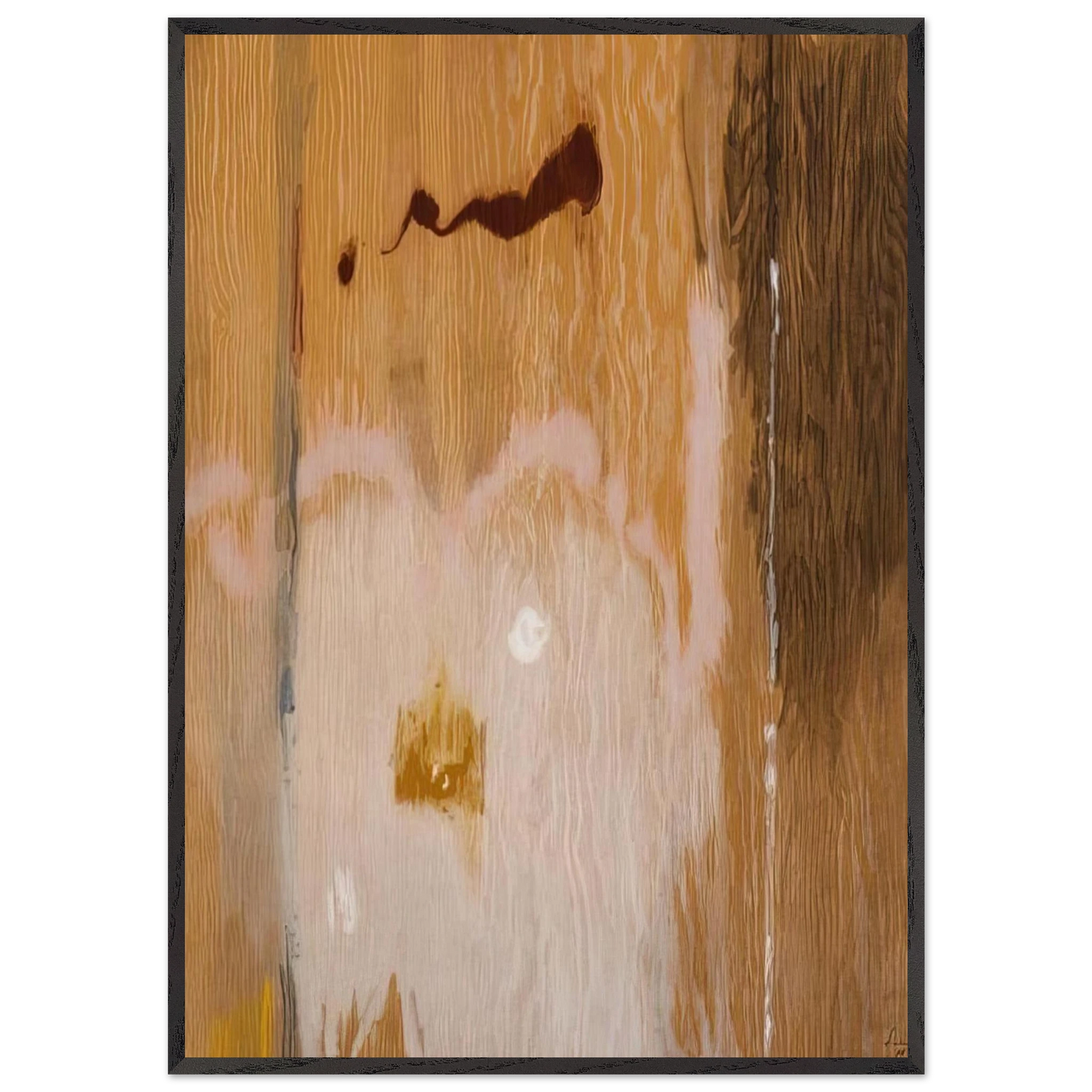 Helen Frankenthaler - Tales of Genji VI - 1998 Wall art - 20x25 cm / 8x10 inches - Premium Wooden Framed Poster With Fine Art Paper-canvas - Black frame
