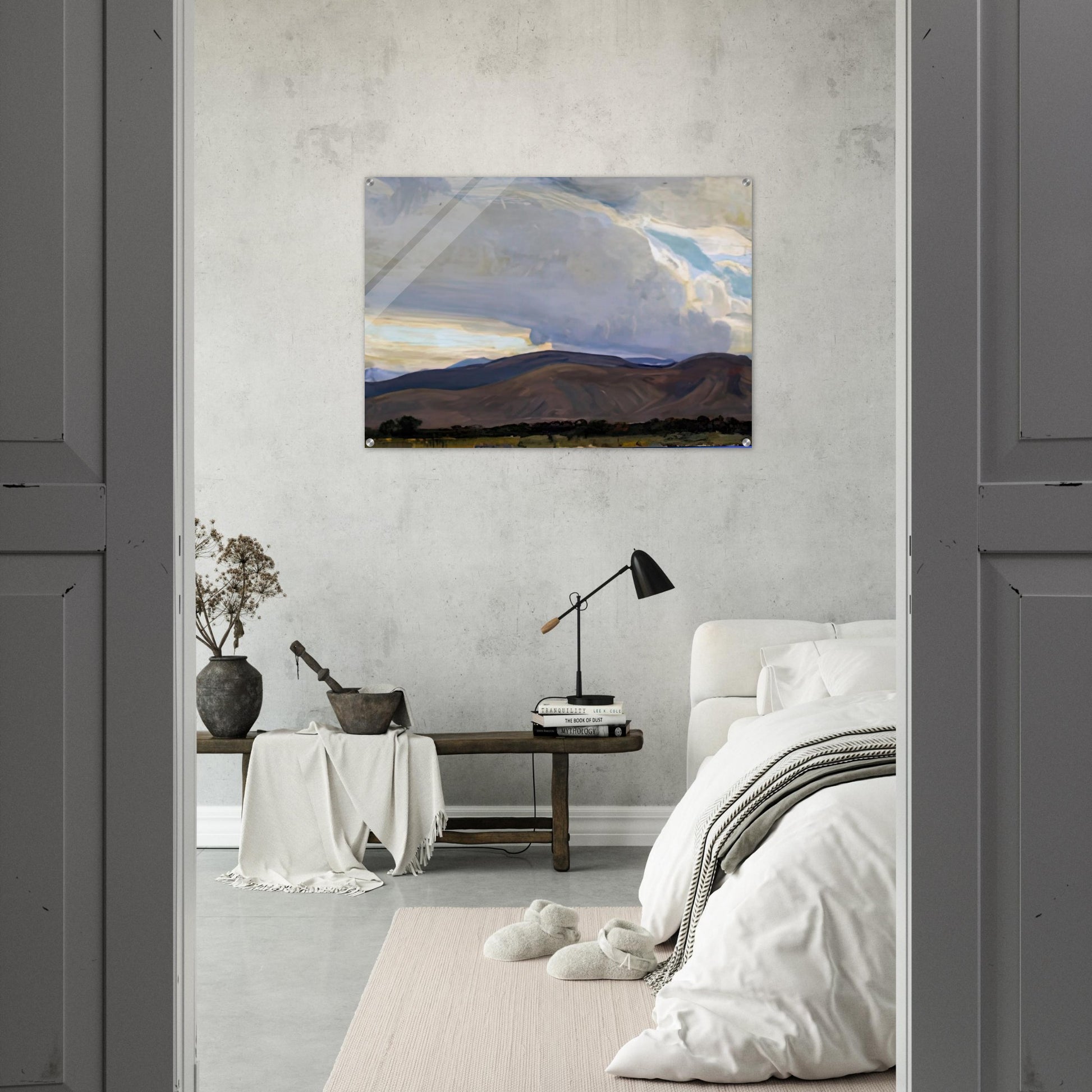 STORM FROM THE SIERRA 1937 - Maynard Dixon Acrylic Print - 70x100 cm / 28x40″ inches