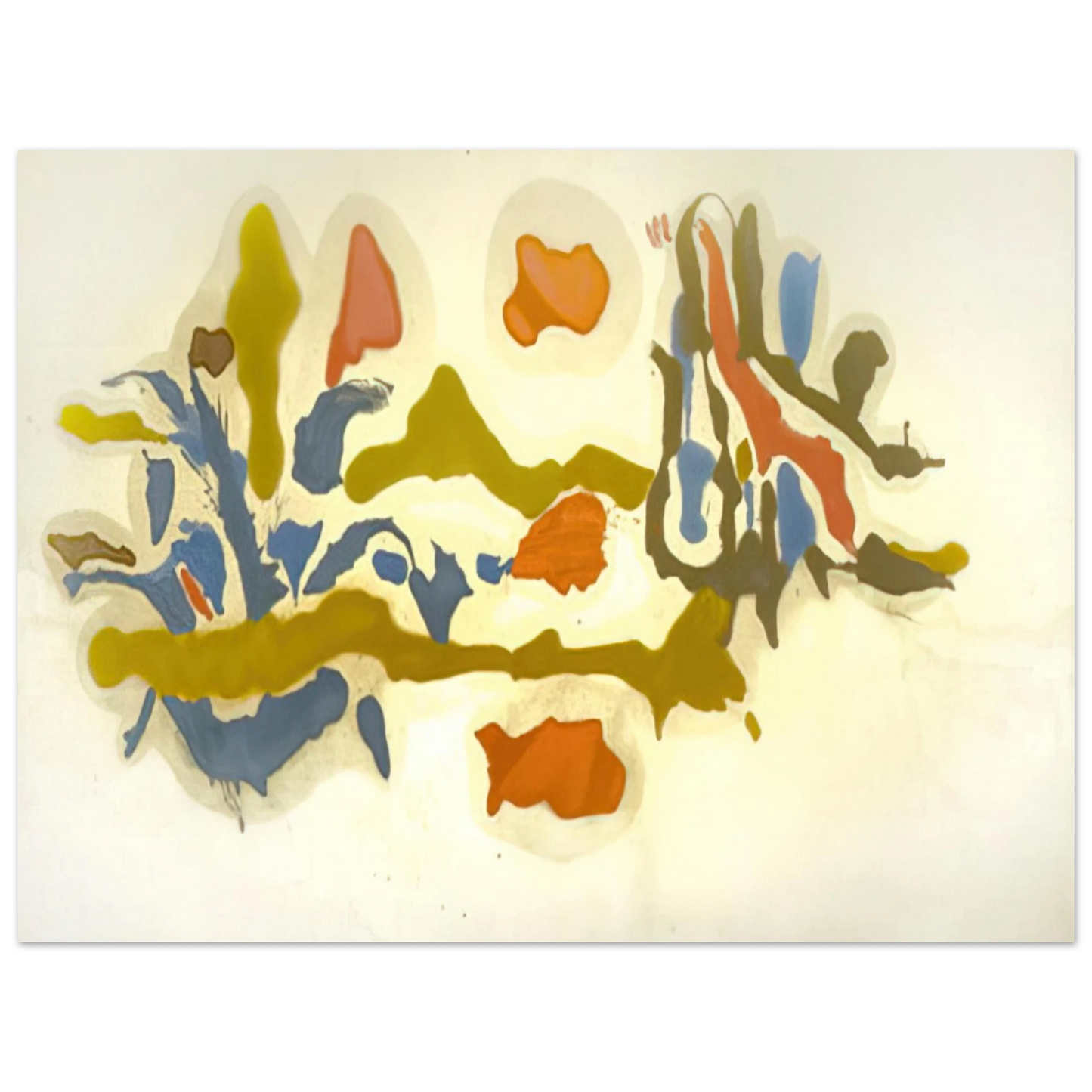Helen Frankenthaler - Seascape with Dunes - 1962 Wall art - 30x45 cm / 12x18 inches - Fine Art Poster-canvas - -