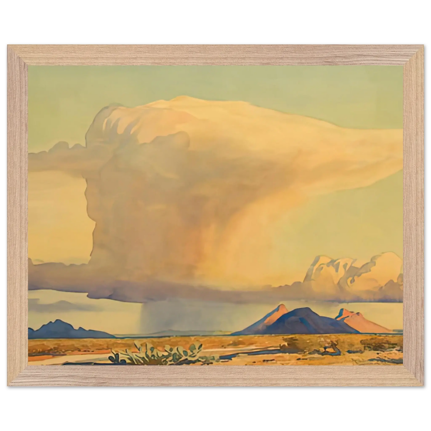 Maynard Dixon - DROUGHT AND DOWNPOUR 1944 Wall art - A2 (42 x 59.4  cm) - Fine Art Poster - -