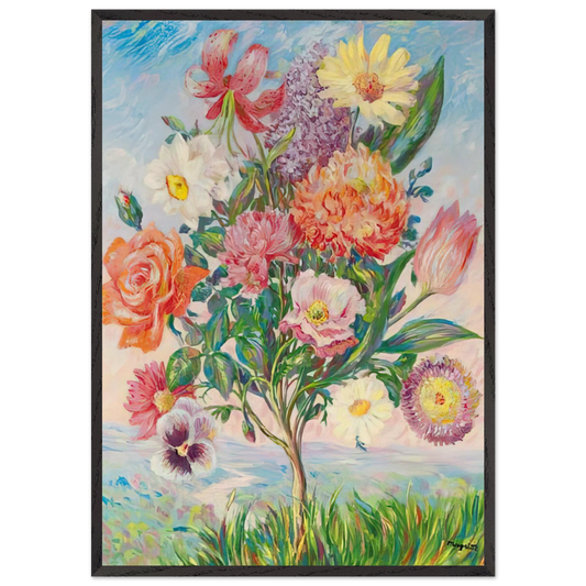 FORETHOUGHT 1943 - Rene Magritte 70x100 cm / 28x40 inches Framed Art Print – Black Wooden Frame