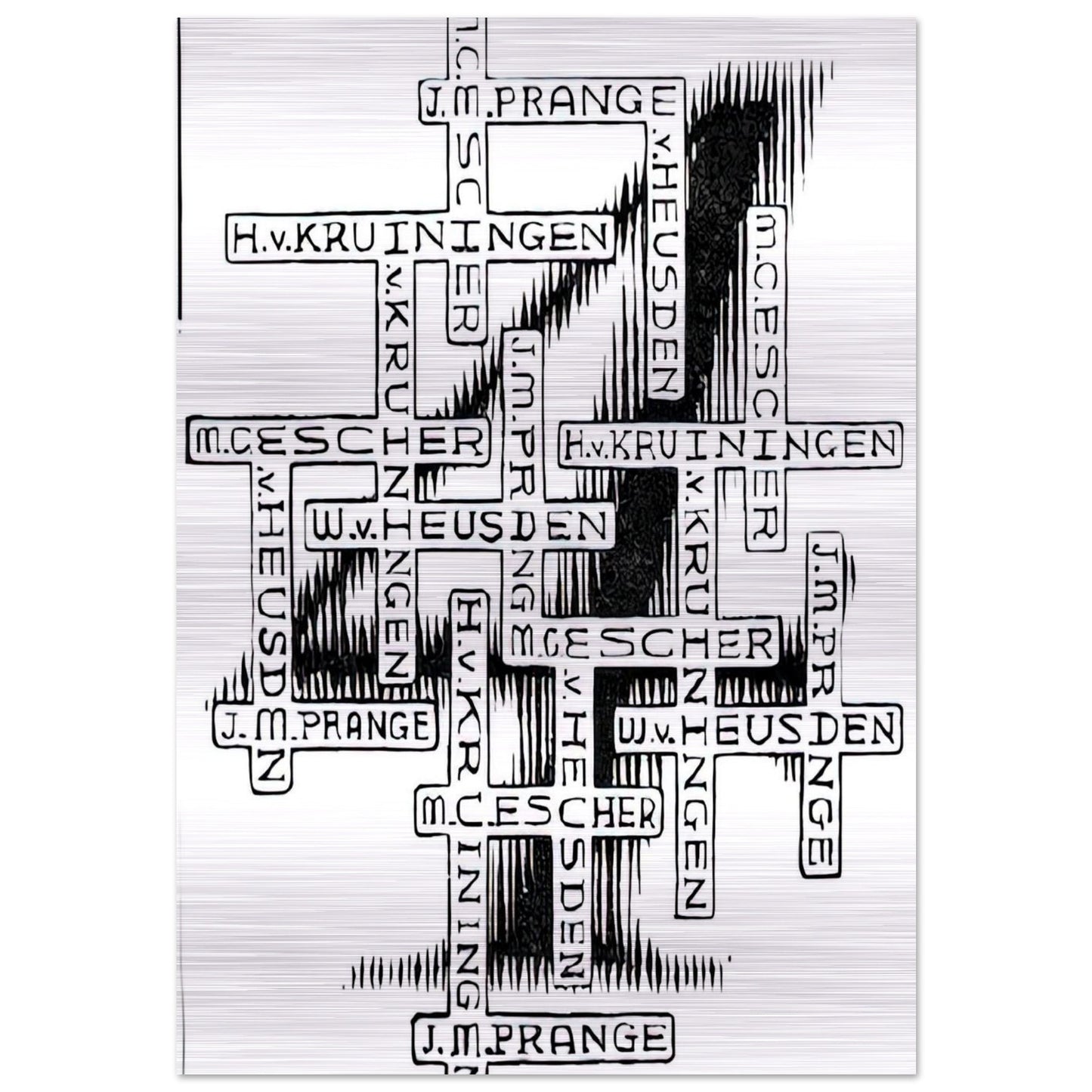 ESCHER (29) - MC Escher Brushed Aluminum Print - 70x100 cm / 28x40 inches | MC Escher Aluminum Print | MC Escher Prints