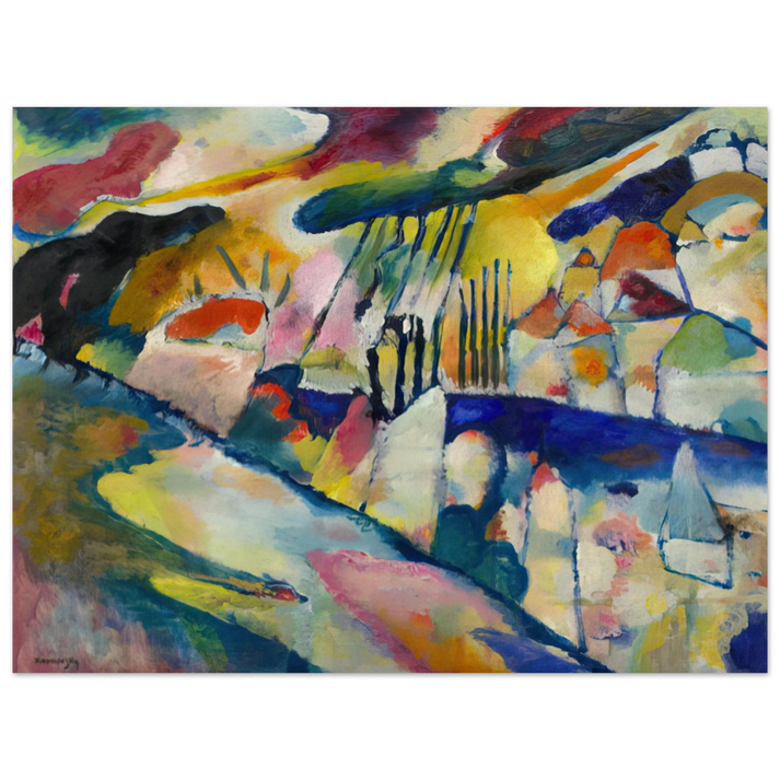 Wassily Kandinsky - LANDSCAPE WITH RAIN 1913  75x100 cm / 30x40inches Fine Art Poster