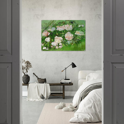 Still Life - Pink Roses - Vincent van Gogh Acrylic Print - 70x100 cm / 28x40″ inches