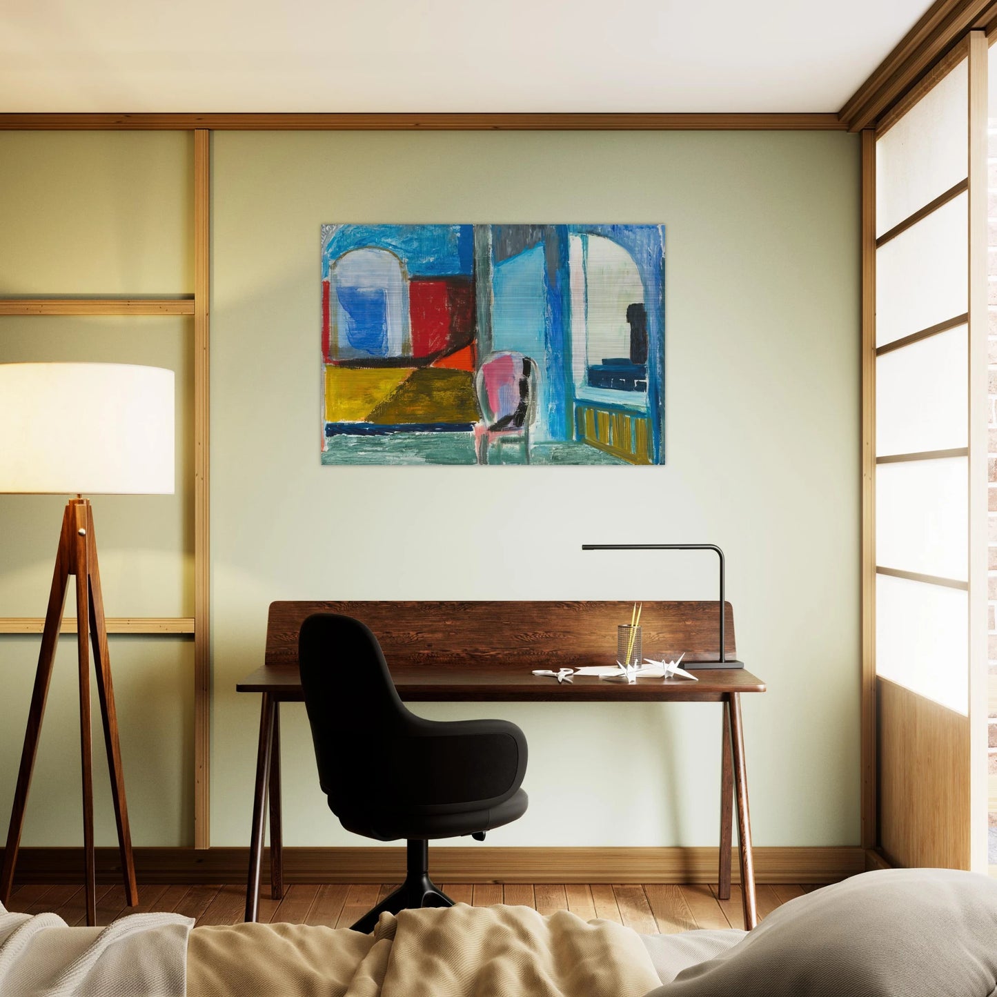 Interior - 1951 - Tove Jansson Brushed Aluminum Print - 70x100 cm / 28x40 inches | Tove Jansson Aluminum Print | Tove Jansson Prints