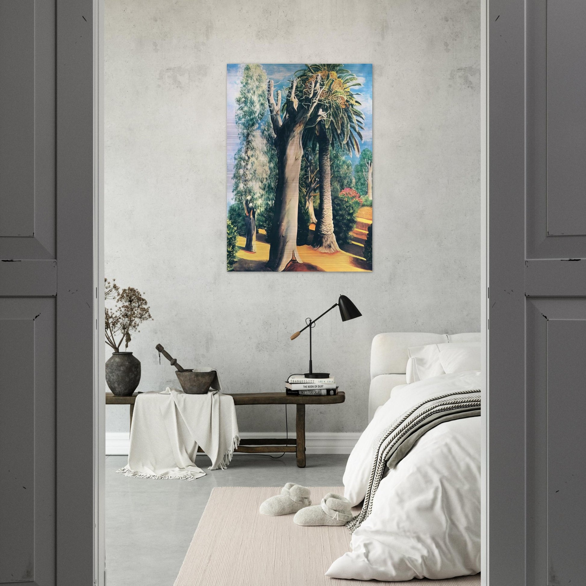 EUCALYPTUS AND PALM 1935 - Moise Kisling Brushed Aluminum Print - 70x100 cm / 28x40 inches | Moise Kisling Aluminum Print | Moise Kisling Prints