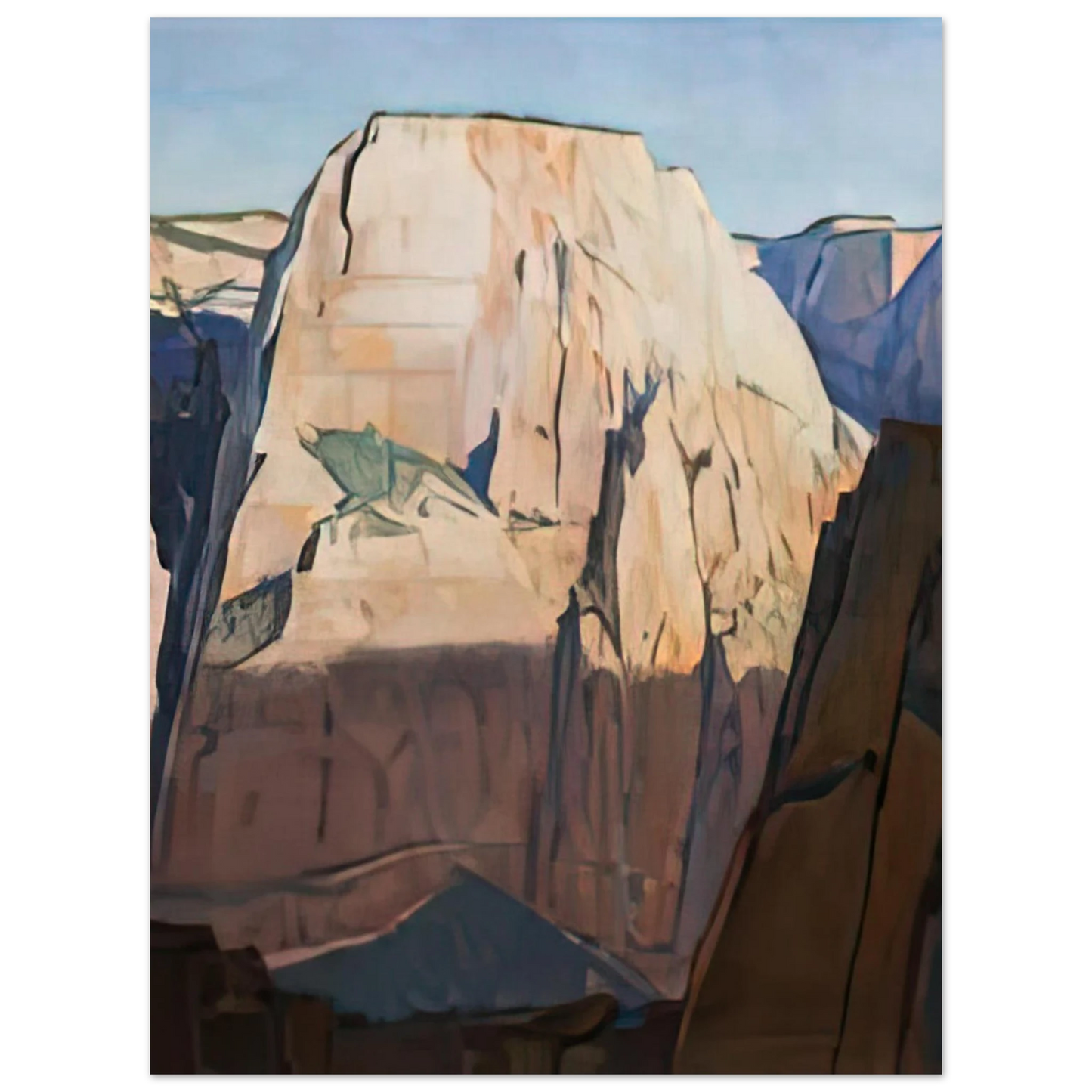 Maynard Dixon - GREAT WHITE THRONE ZION CANYON UTAH 1933 Wall art - 21x29.7 cm / 8x12" - Fine Art Poster-canvas - -