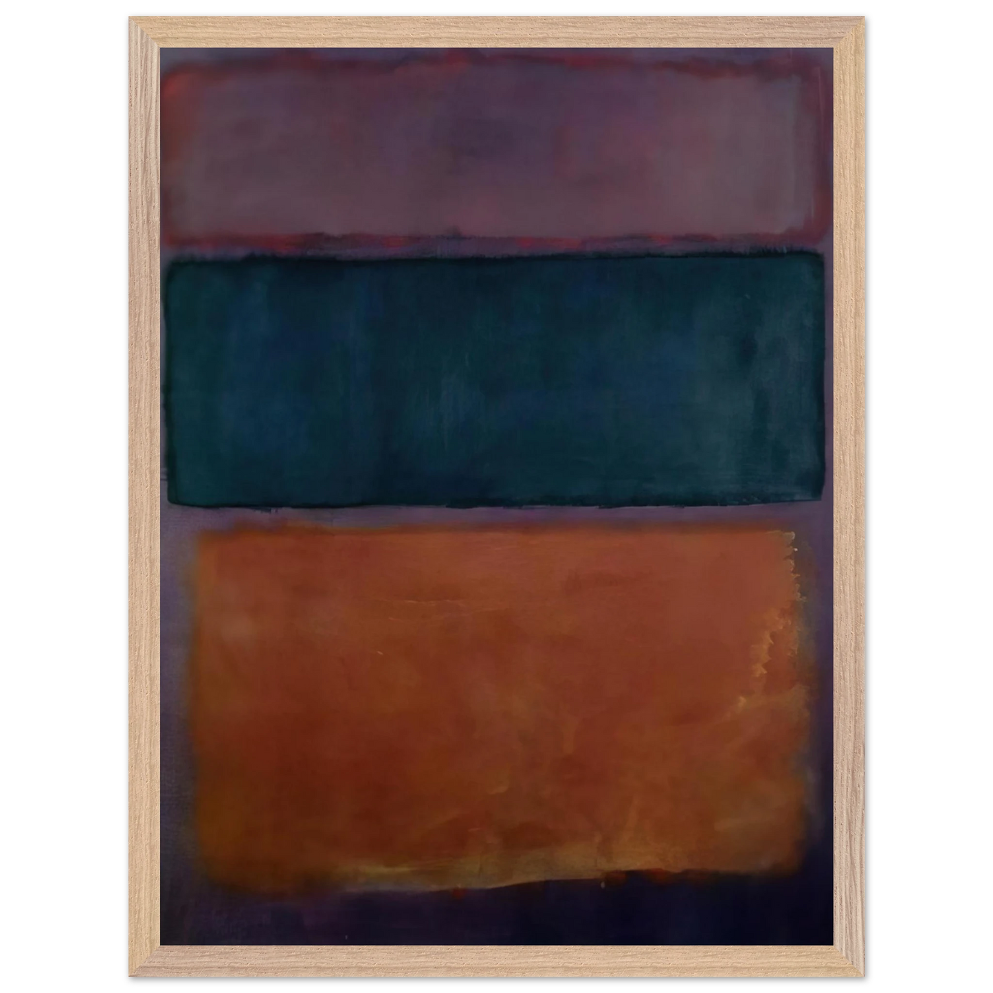Mark Rothko - Untitled - 1963 Wall Art - 21x29.7 cm / 8x12" - Premium Wooden Framed Poster With Fine Art Paper-canvas - White frame