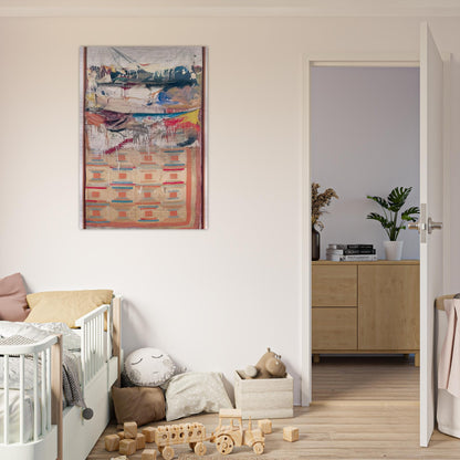 BED - Robert Rauschenberg Brushed Aluminum Print - 70x100 cm / 28x40 inches | Robert Rauschenberg Aluminum Print | Robert Rauschenberg Prints