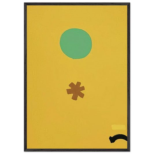 Black Note - 1971 - Adolph Gottlieb 70x100 cm / 28x40 inches Framed Art Print – Black Wooden Frame