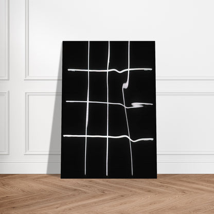 Reflections in water deformed by the spectator - 1964 - Francois Morellet Brushed Aluminum Print - 70x100 cm / 28x40 inches | Francois Morellet Aluminum Print | Francois Morellet Prints