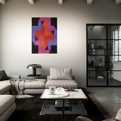 Tibacuy - 1969 - Omar Rayo Brushed Aluminum Print - 70x100 cm / 28x40 inches | Omar Rayo Aluminum Print | Omar Rayo Prints
