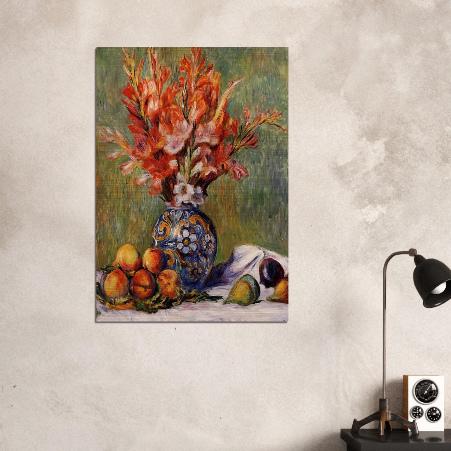 Flowers and Fruit - Pierre-Auguste Renoir Brushed Aluminum Print - 70x100 cm / 28x40 inches | Pierre-Auguste Renoir Aluminum Print | Pierre-Auguste Renoir Prints