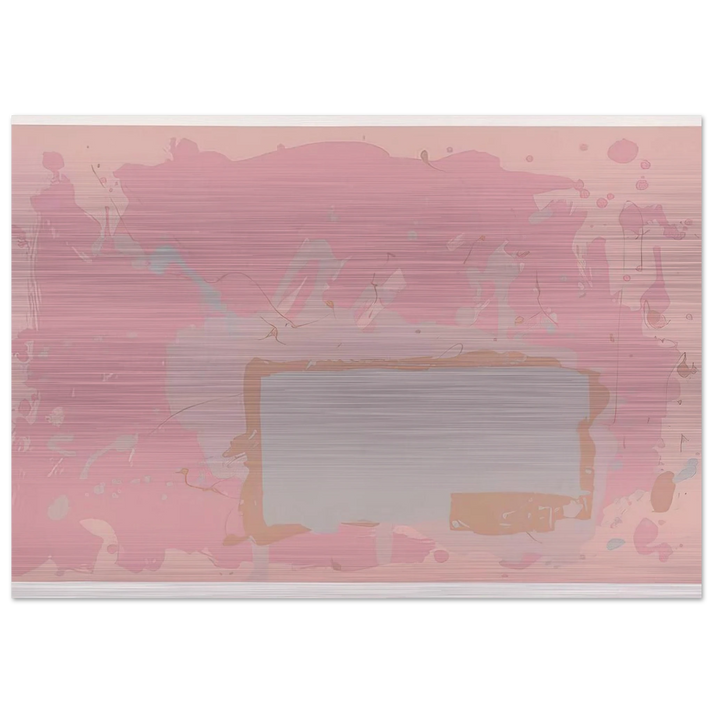 Grey  Blue on Pink - 1971 - John Hoyland Brushed Aluminum Print - 70x100 cm / 28x40 inches | John Hoyland Aluminum Print | John Hoyland Prints