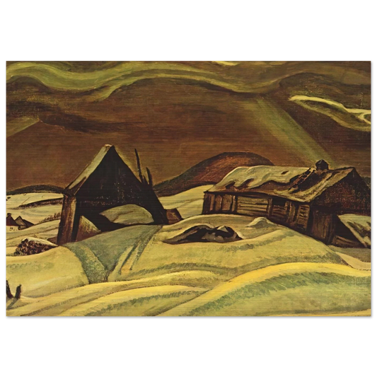 Grey Day, Laurentians - 1928 - A.Y. Jackson Brushed Aluminum Print - 70x100 cm / 28x40 inches | A.Y. Jackson Aluminum Print | A.Y. Jackson Prints