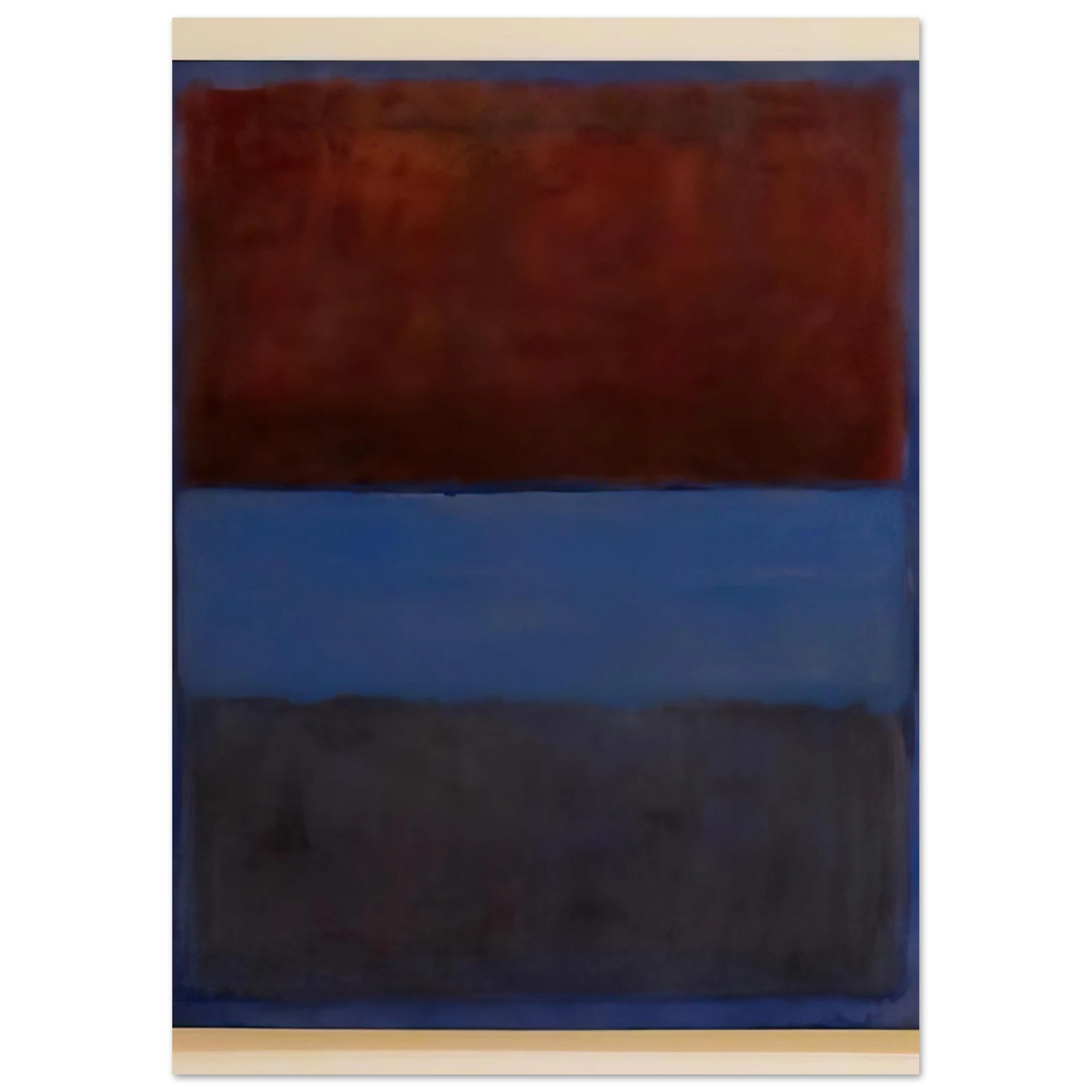Mark Rothko - No.61 Rust and Blue - 1953 Wall Art - 60x80 cm / 24x32 inches - Premium Wooden Framed Poster With Fine Art Paper-canvas - White frame