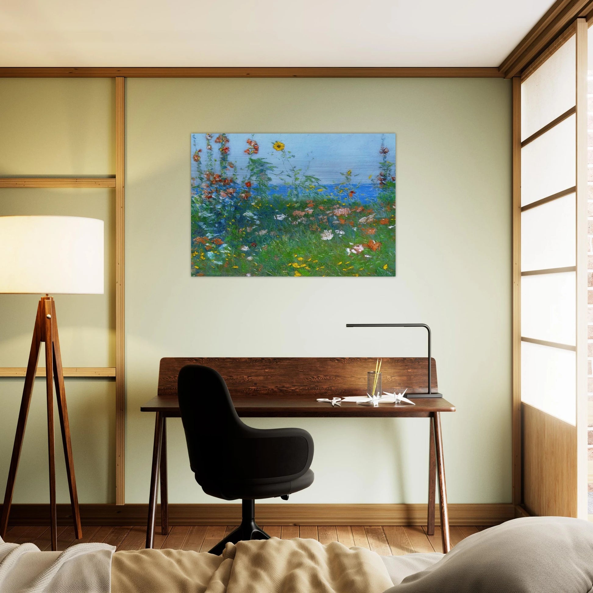 Poppies, Isles of Shoals 03 - Childe Hassam Brushed Aluminum Print - 70x100 cm / 28x40 inches | Childe Hassam Aluminum Print | Childe Hassam Prints
