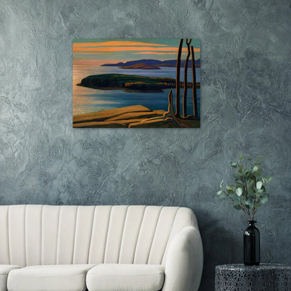 Afternoon Sun, Lake Superior - 1924 - Lawren Harris Brushed Aluminum Print - 70x100 cm / 28x40 inches | Lawren Harris Aluminum Print | Lawren Harris Prints