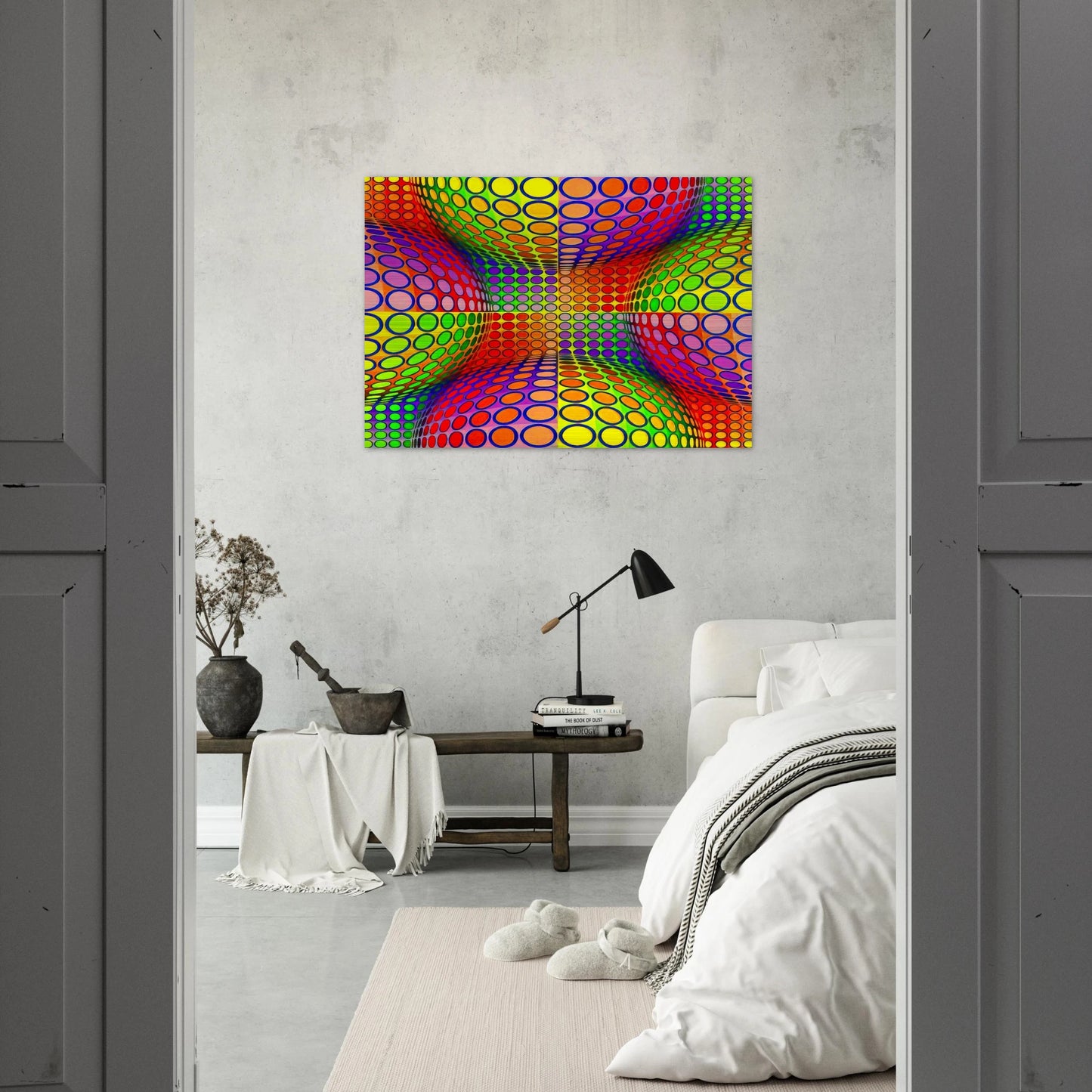 Vega-Lep - 1970 - Victor Vasarely Brushed Aluminum Print - 70x100 cm / 28x40 inches | Victor Vasarely Aluminum Print | Victor Vasarely Prints