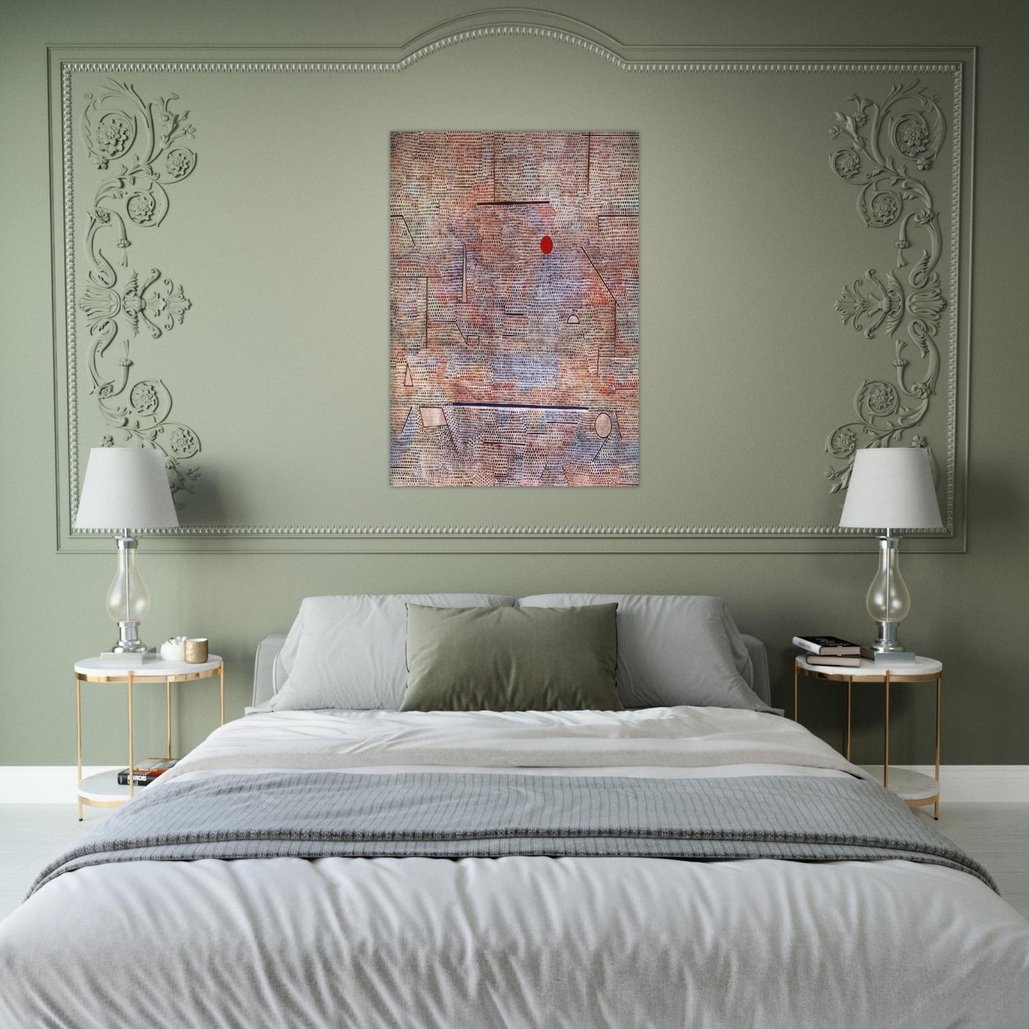 CACODEMONIC 1916 - Paul Klee Brushed Aluminum Print - 70x100 cm / 28x40 inches | Paul Klee Aluminum Print | Paul Klee Prints
