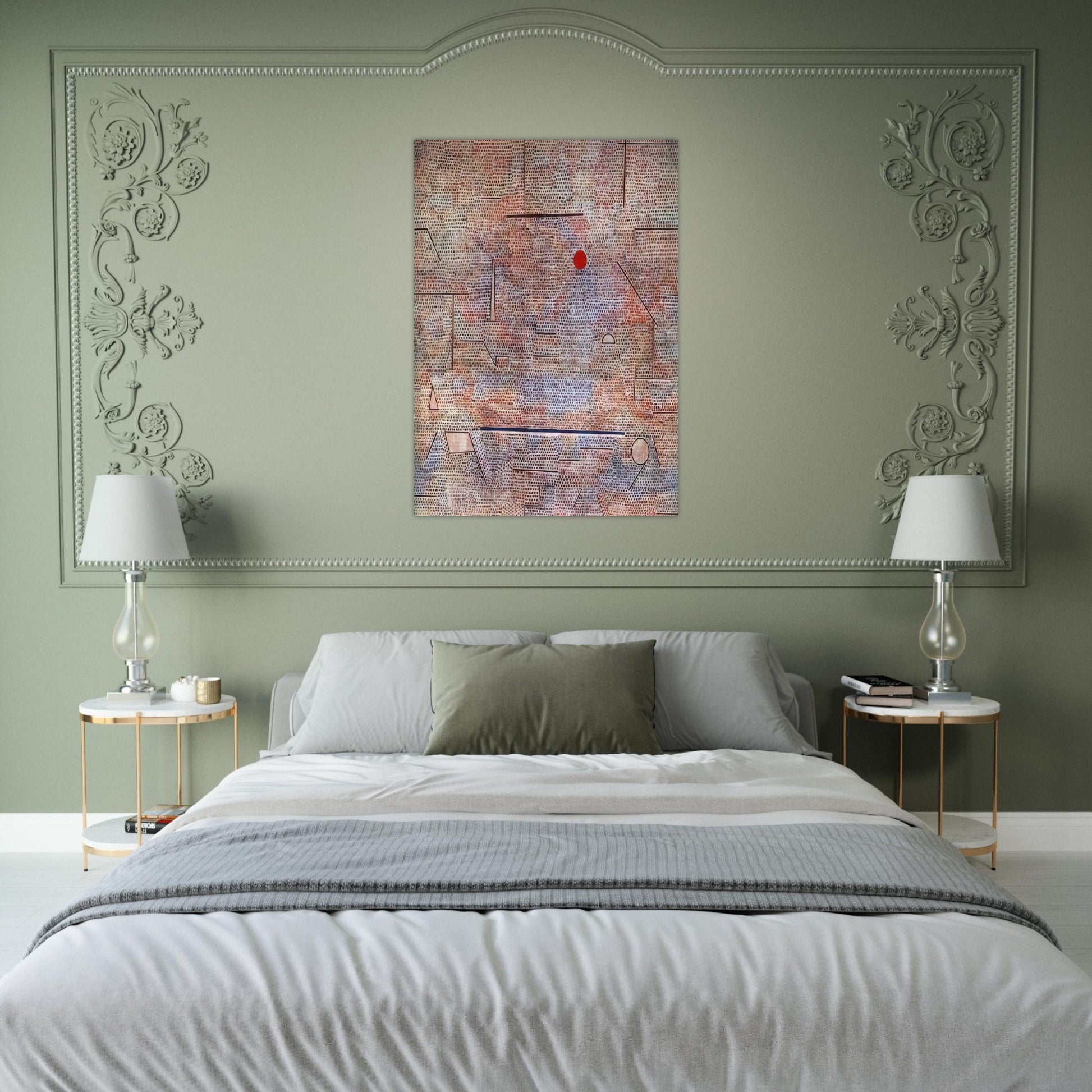 CACODEMONIC 1916 - Paul Klee Brushed Aluminum Print - 70x100 cm / 28x40 inches | Paul Klee Aluminum Print | Paul Klee Prints
