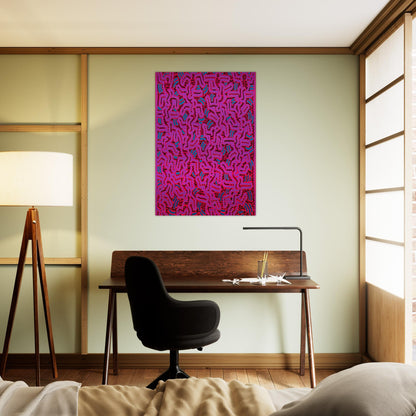 UNTITLED 1984 - Keith Haring Brushed Aluminum Print - 70x100 cm / 28x40 inches | Keith Haring Aluminum Print | Keith Haring Prints