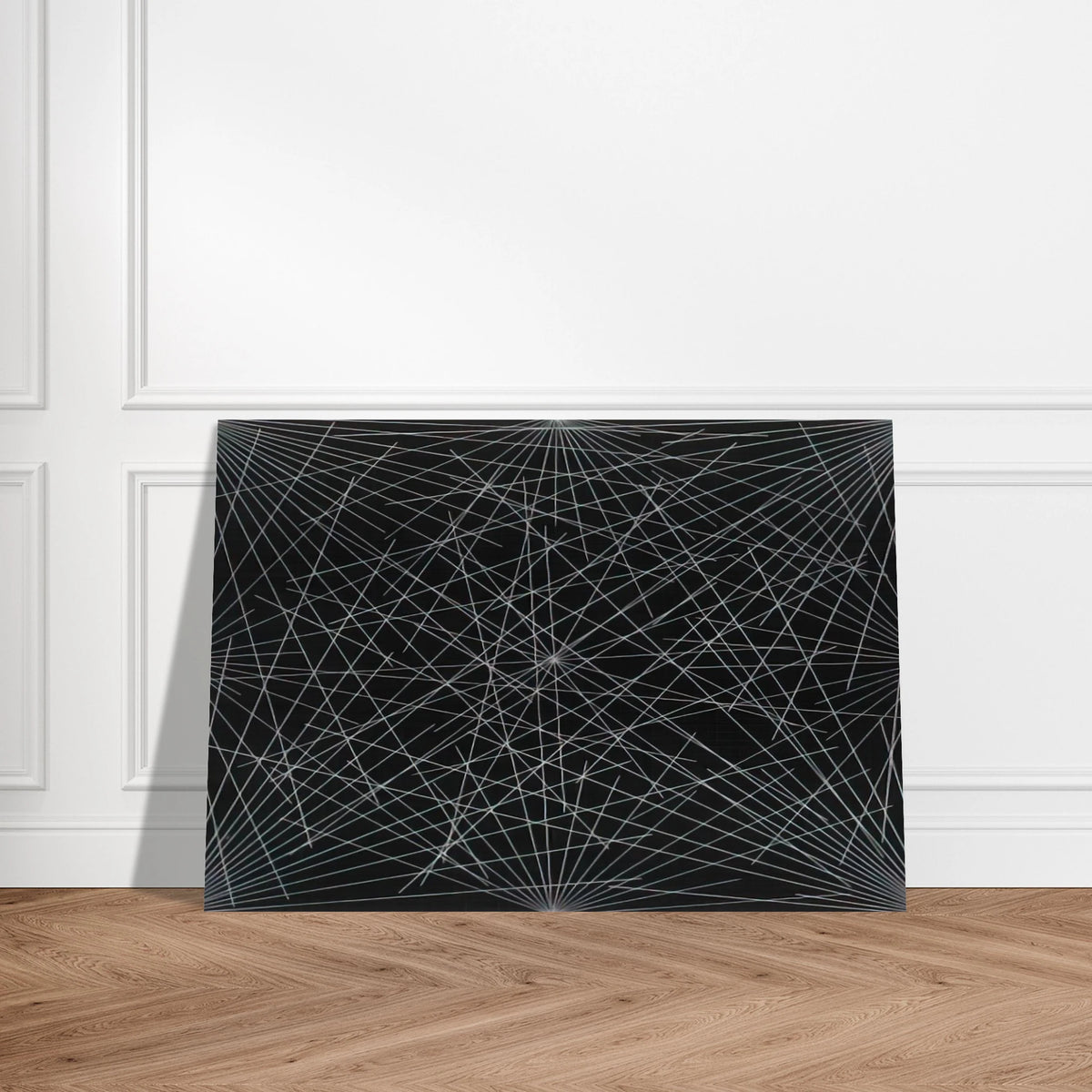 Lines From Corners, Sides  the Centre, to Points on a Grid - Sol LeWitt Brushed Aluminum Print - 70x100 cm / 28x40 inches | Sol LeWitt Aluminum Print | Sol LeWitt Prints