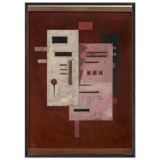 SOFT ROUGHNESS 1933 - Wassily Kandinsky 70x100 cm / 28x40 inches Framed Art Print – Black Wooden Frame