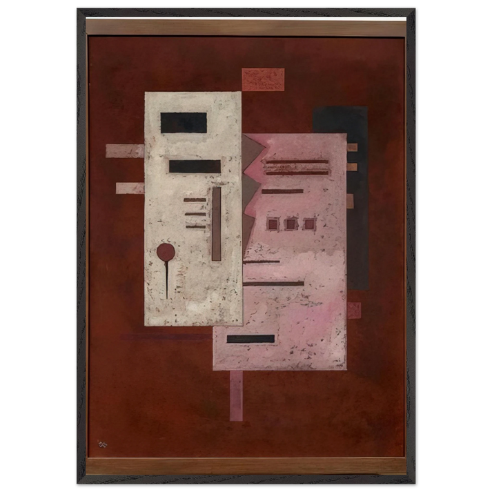 SOFT ROUGHNESS 1933 - Wassily Kandinsky 70x100 cm / 28x40 inches Framed Art Print – Black Wooden Frame