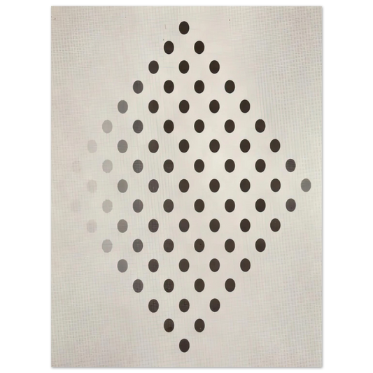 Bridget Riley - BLACK TO WHITE DISKS 1952  75x100 cm / 30x40inches Fine Art Poster