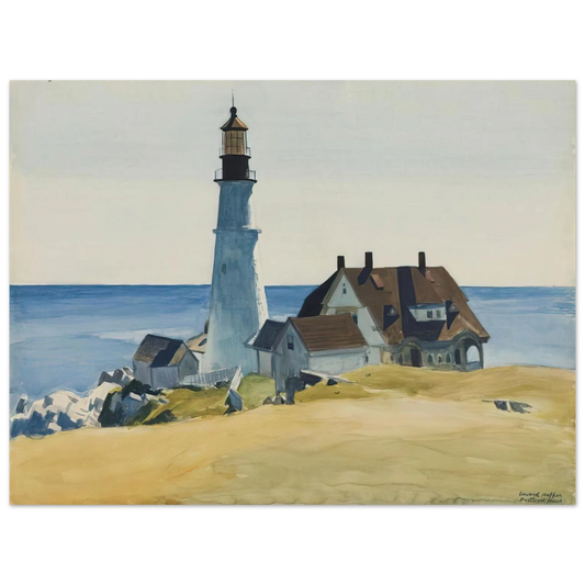 Edward Hopper - Lighthouse and Buildings, Portland Head, Cape Elizabeth, Maine Fine Art Poster