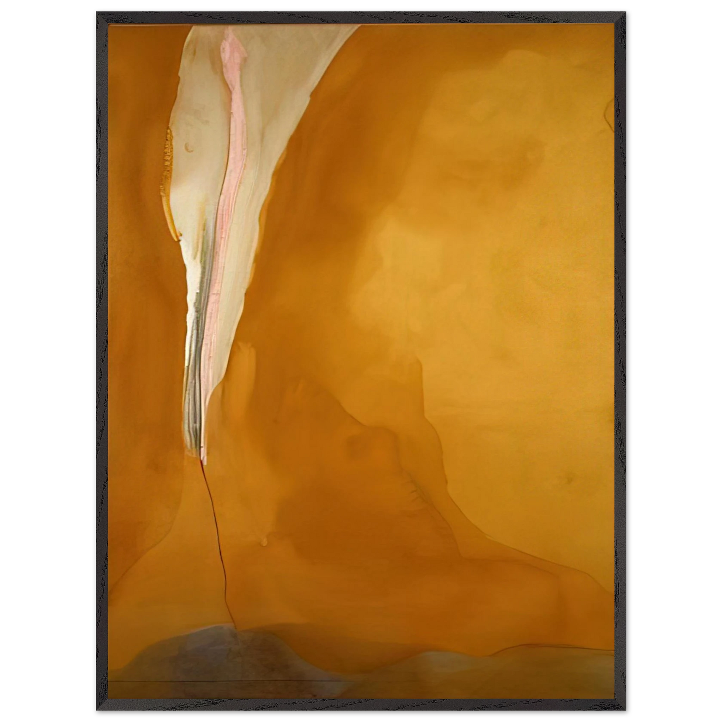 Helen Frankenthaler - Coral Wedge - 1972 Wall art - 60x80 cm / 24x32 inches - Premium Wooden Framed Poster With Fine Art Paper-canvas - White frame