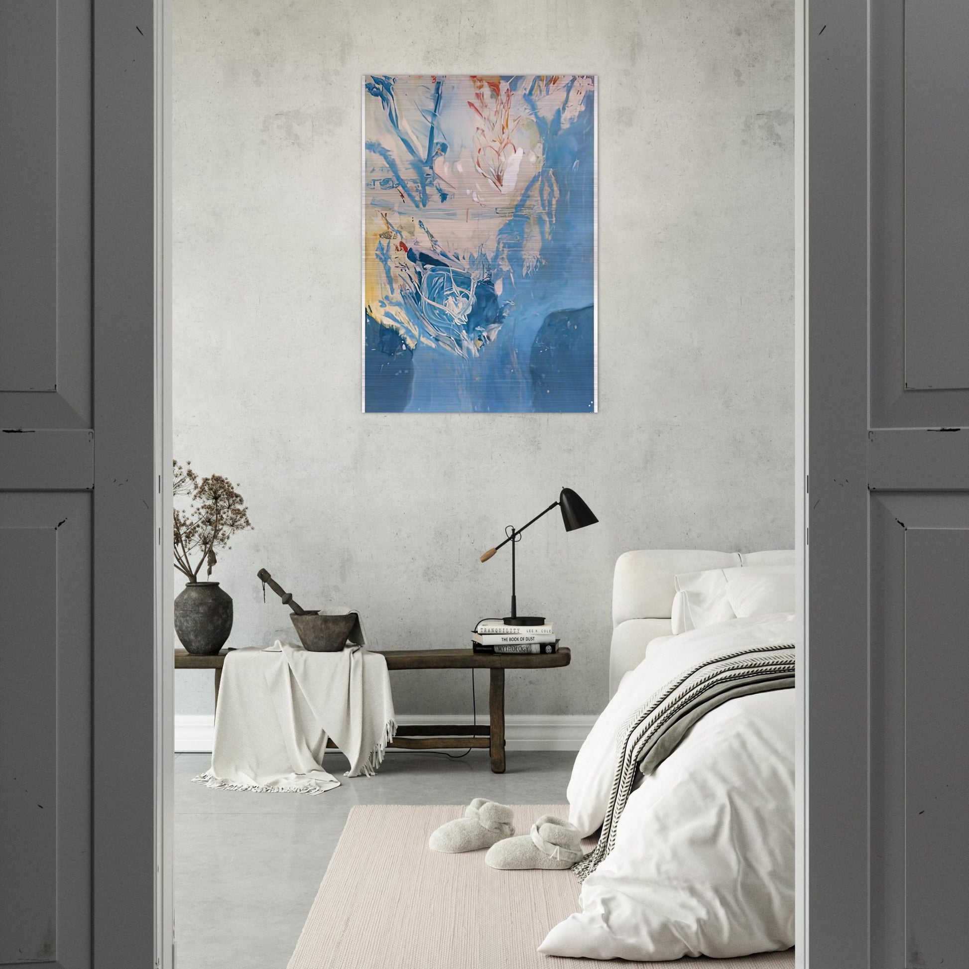 Blue Territory, 1955- - Helen Frankenthaler Brushed Aluminum Print - 70x100 cm / 28x40 inches | Helen Frankenthaler Aluminum Print | Helen Frankenthaler Prints