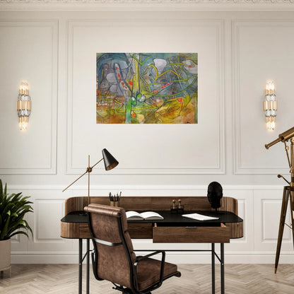 ATLAS DE MEDICATION - Roberto Matta Brushed Aluminum Print - 70x100 cm / 28x40 inches | Roberto Matta Aluminum Print | Roberto Matta Prints