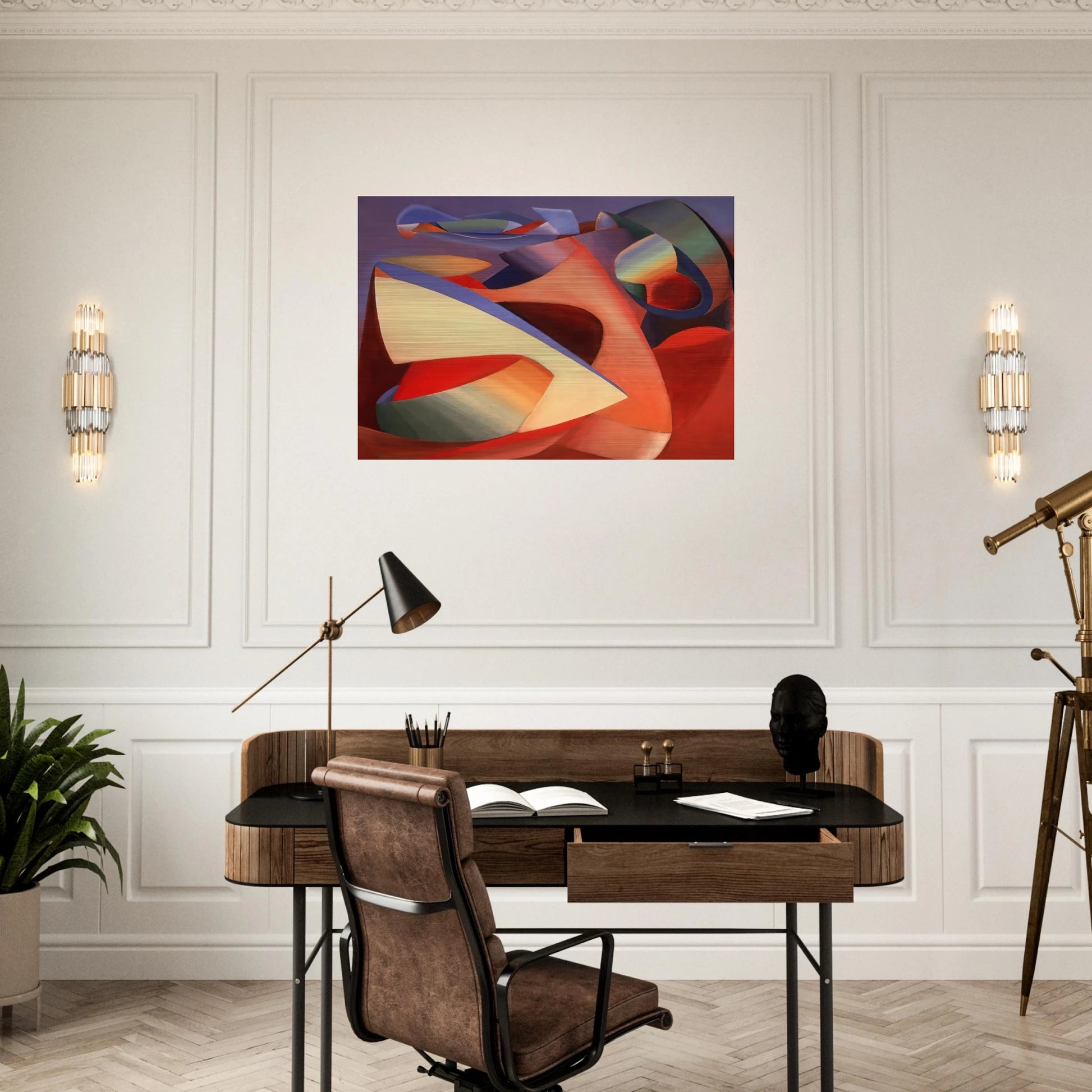 Lutte as Ciel - 1937 - John Ferren Brushed Aluminum Print - 70x100 cm / 28x40 inches | John Ferren Aluminum Print | John Ferren Prints