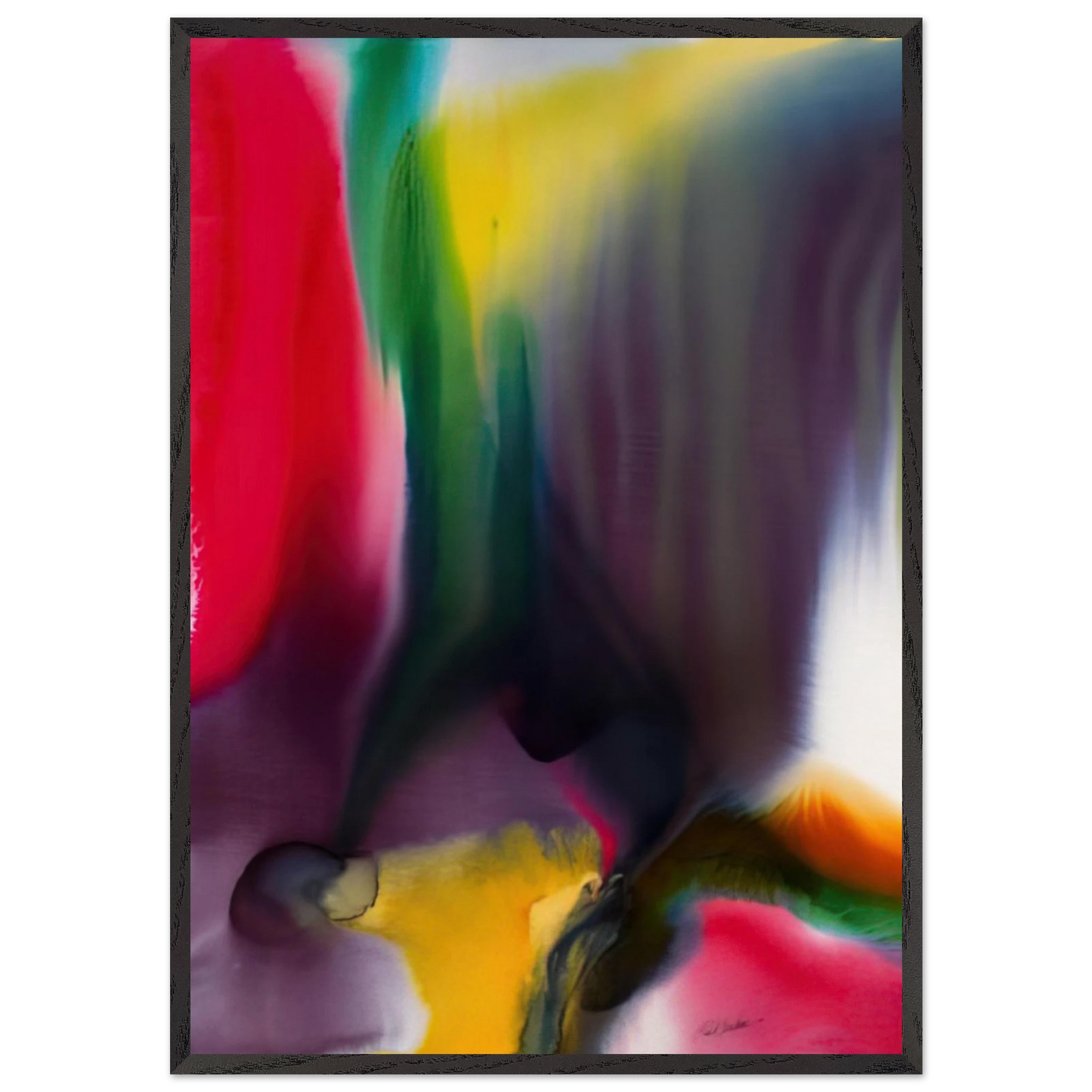Phenomena Agate Bridge - Paul Jenkins 70x100 cm / 28x40 inches Framed Art Print – Black Wooden Frame