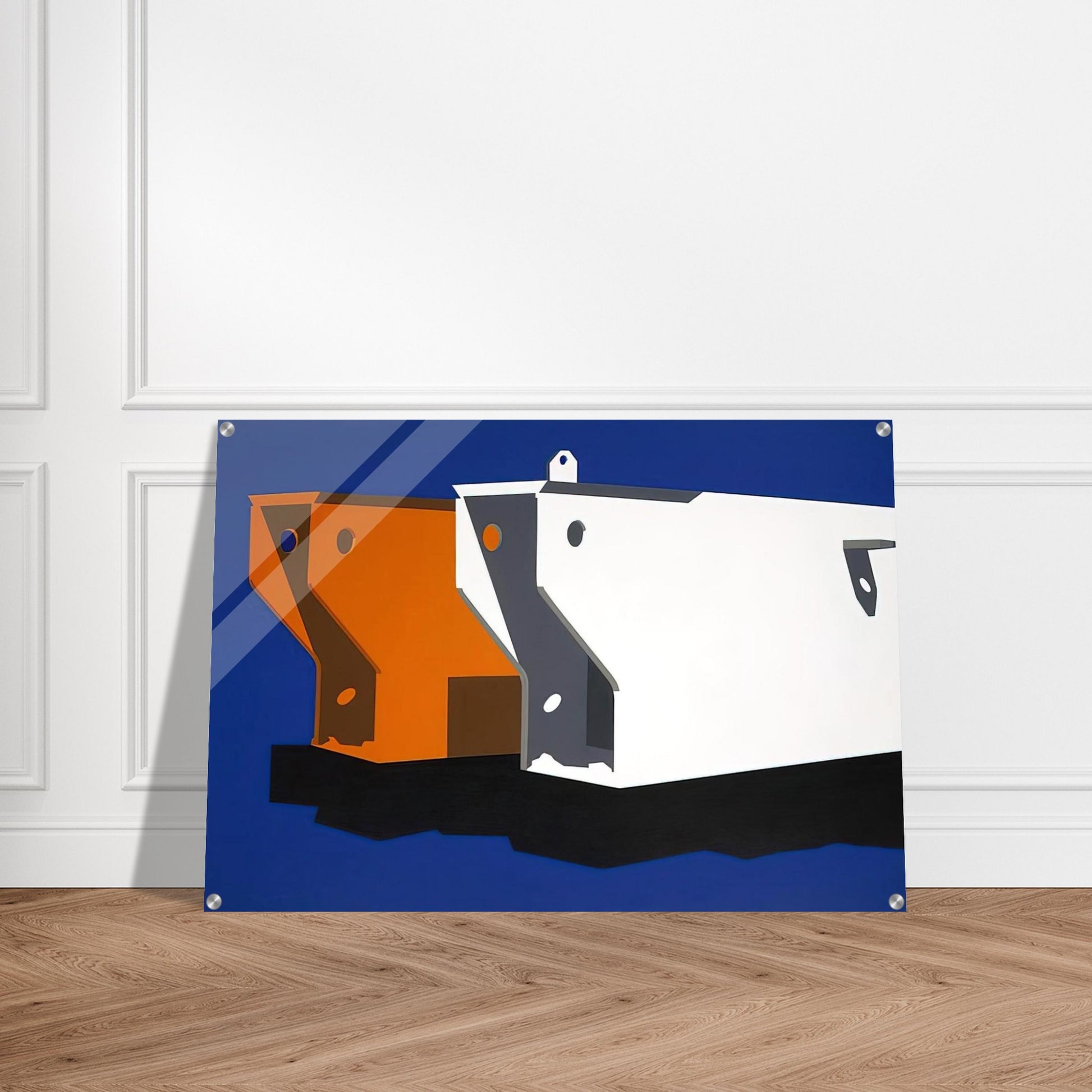 Mr. and Mrs. Moby Dick - Pop Art - Allan D Arcangelo Acrylic Print - 70x100 cm / 28x40″ inches | Allan D Arcangelo Wall Art | Allan D Arcangelo Prints