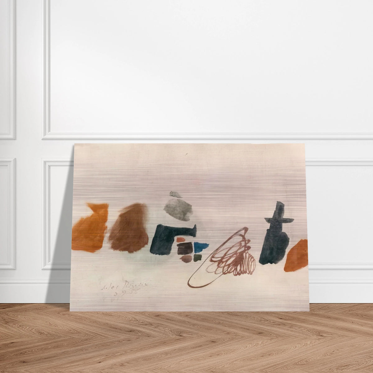 3.9.56 II - 1956 - Julius Bissier Brushed Aluminum Print - 70x100 cm / 28x40 inches | Julius Bissier Aluminum Print | Julius Bissier Prints