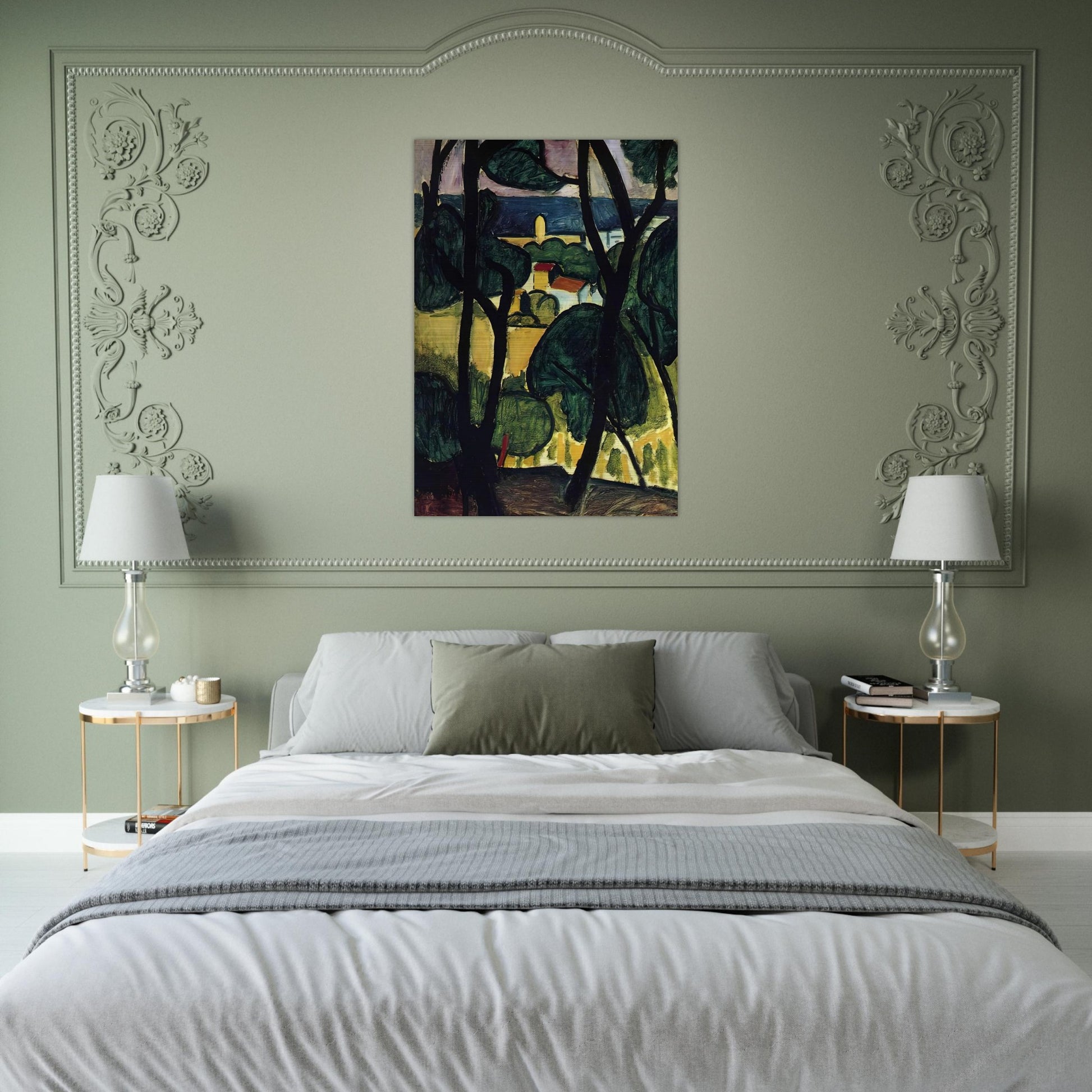 VIEW OF COLLIOURE - Henri Matisse Brushed Aluminum Print - 70x100 cm / 28x40 inches | Henri Matisse Aluminum Print | Henri Matisse Prints