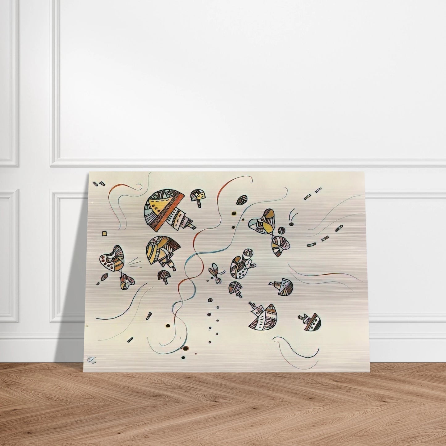 LAST WATERCOLOUR 1944 - Wassily Kandinsky Brushed Aluminum Print - 70x100 cm / 28x40 inches | Wassily Kandinsky Aluminum Print | Wassily Kandinsky Prints