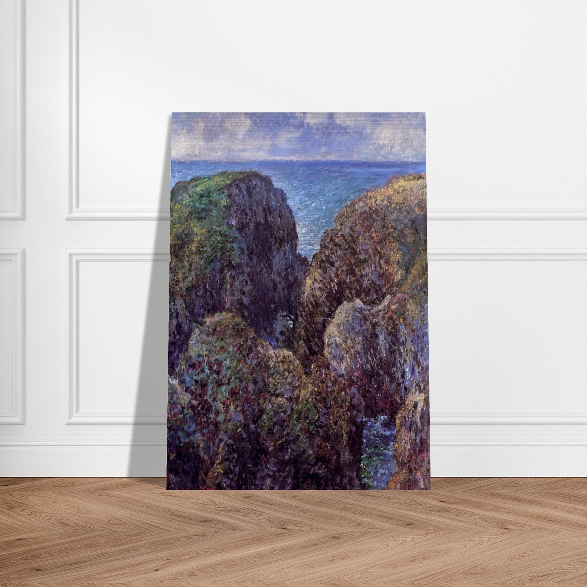 Group of Rocks at Port-Goulphar - claude monet Brushed Aluminum Print - 70x100 cm / 28x40 inches | claude monet Aluminum Print | claude monet Prints