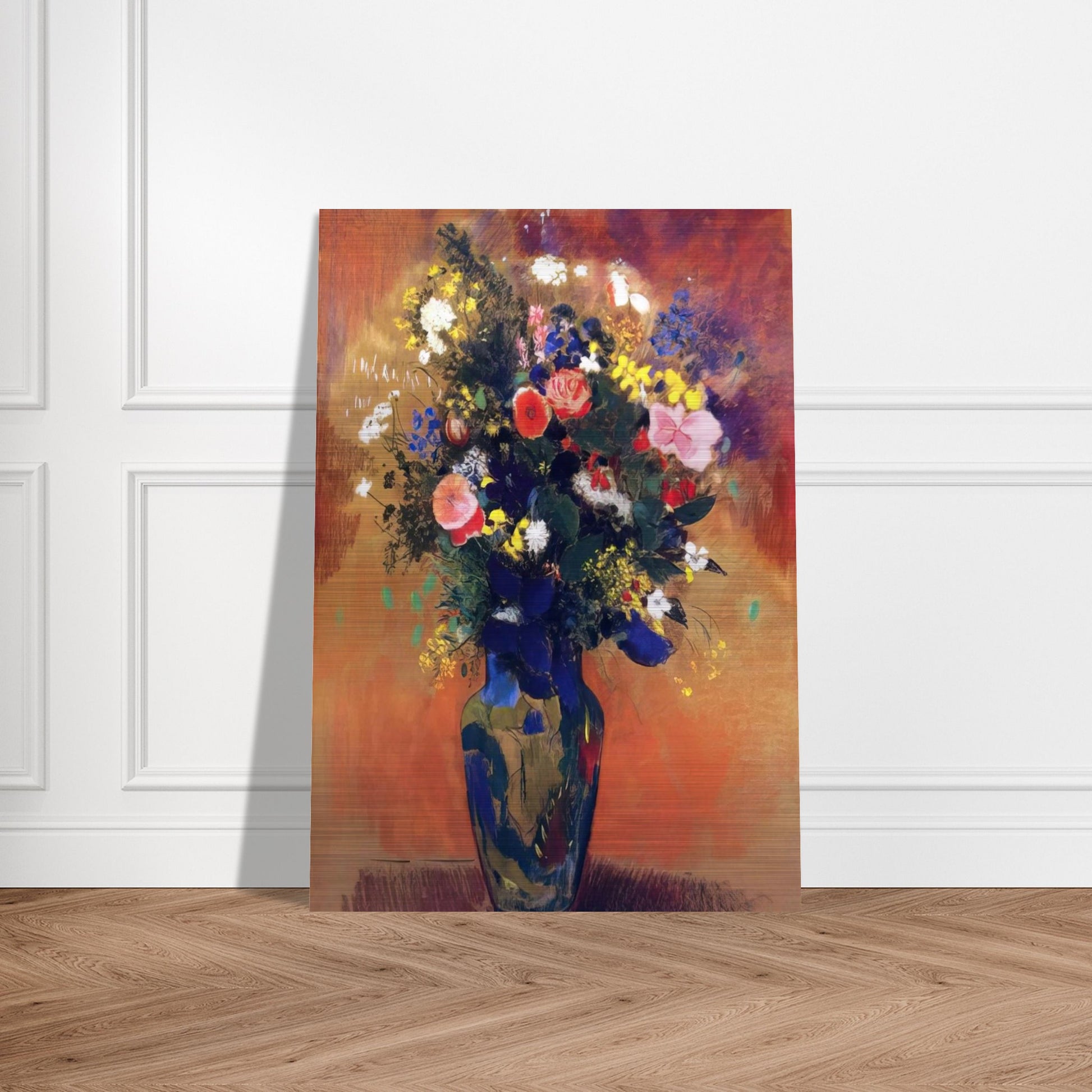 LARGE BOUQUET OF WILD FLOWERS - Odilon Redon Brushed Aluminum Print - 70x100 cm / 28x40 inches | Odilon Redon Aluminum Print | Odilon Redon Prints