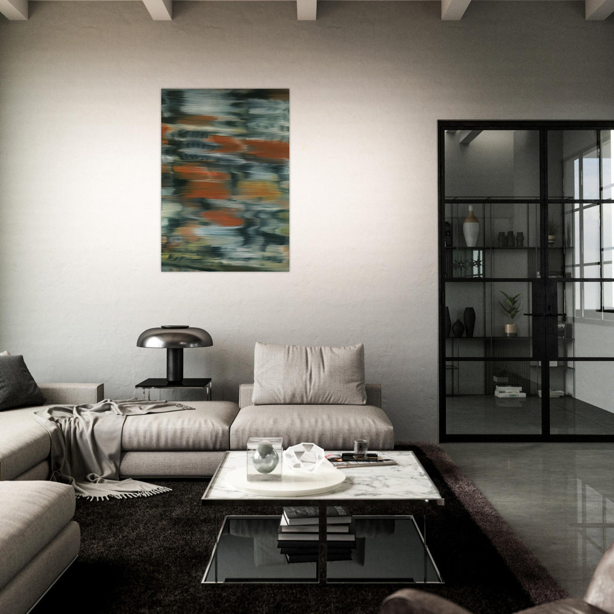 TOWNSCAPE PX 1968 - Gerhard Richter Brushed Aluminum Print - 70x100 cm / 28x40 inches | Gerhard Richter Aluminum Print | Gerhard Richter Prints